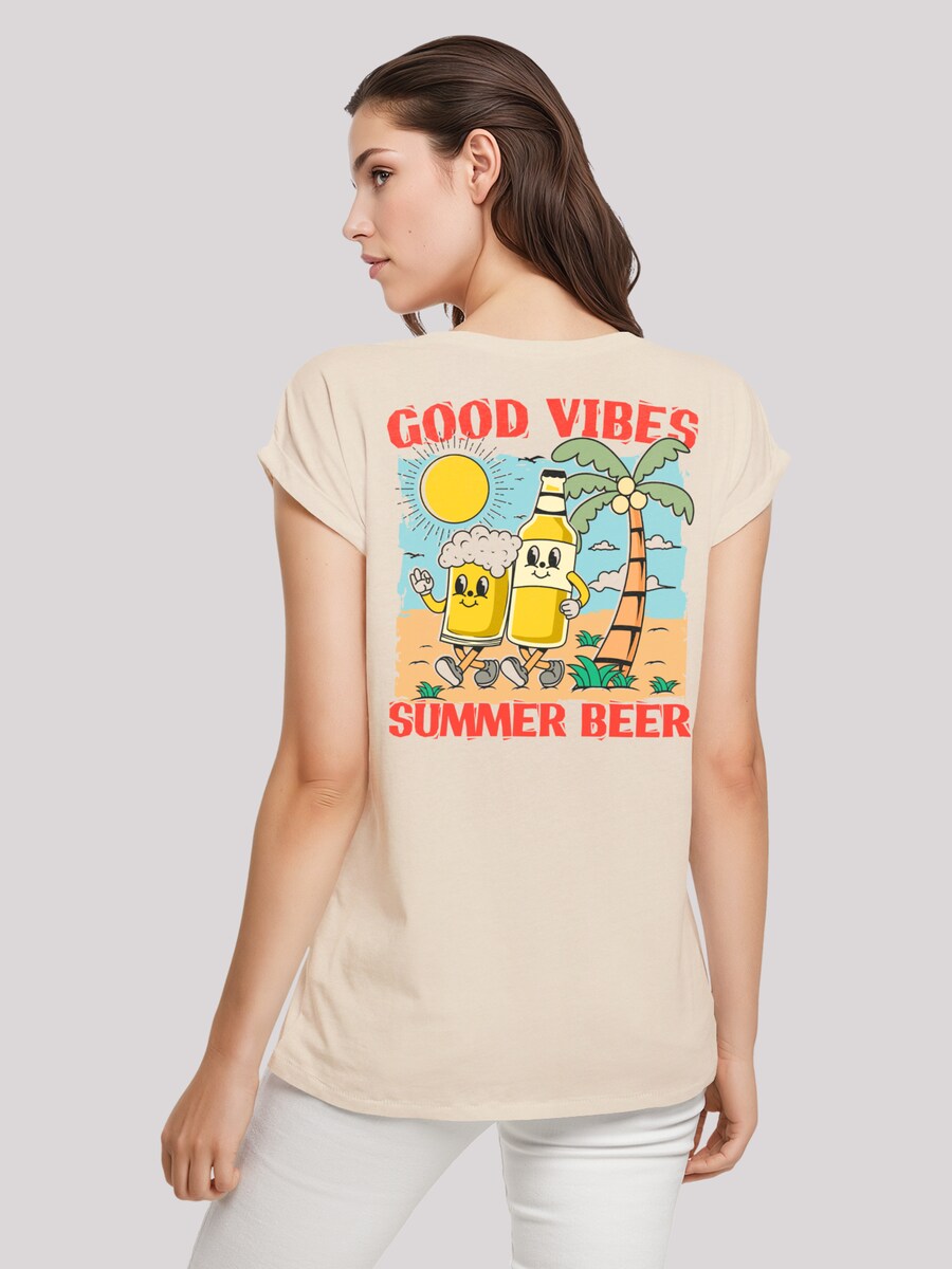 

Рубашка F4NT4STIC Summer Time Vintage Beer Cartoon, песочный