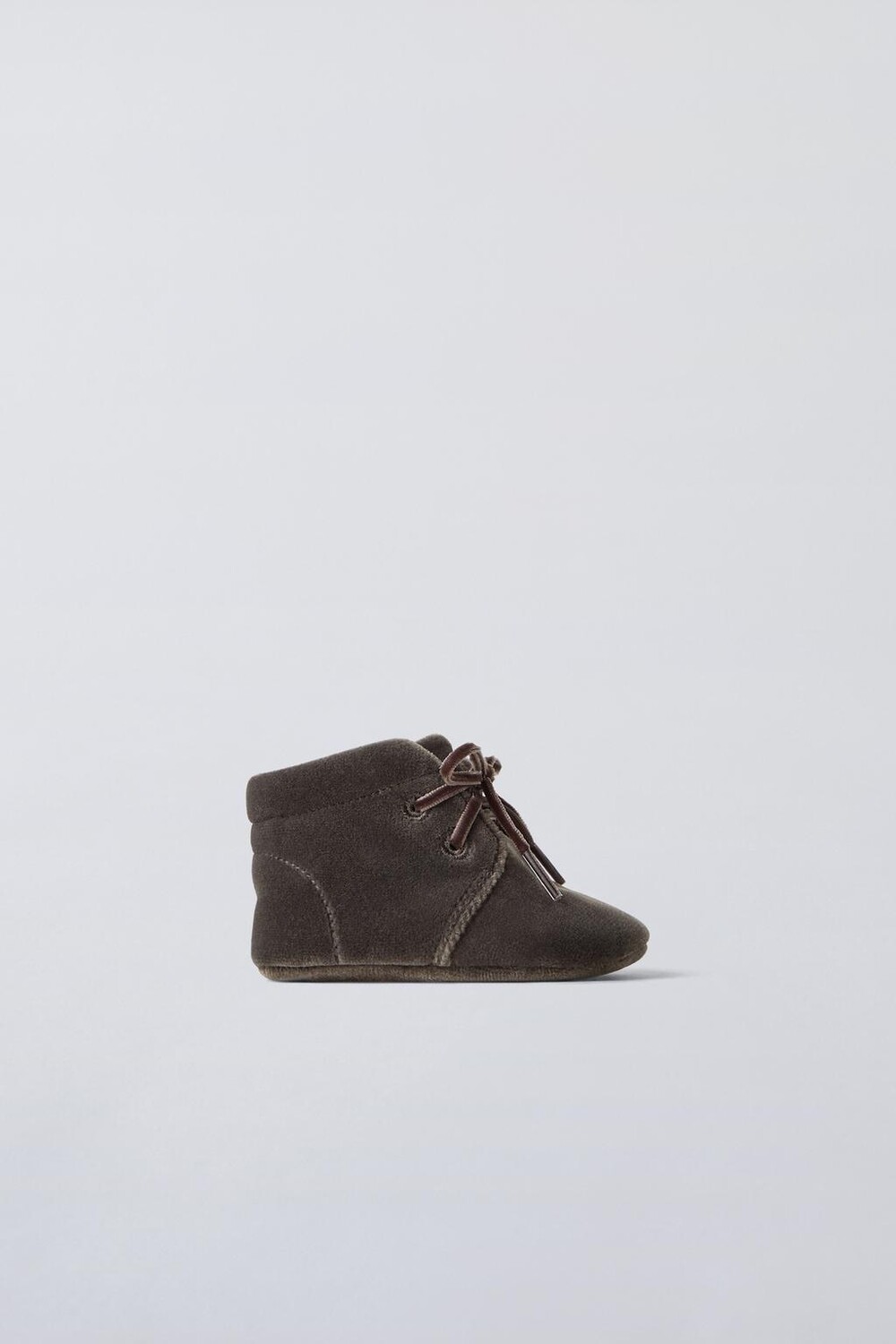 

Бархатные ботинки ZARA, серый