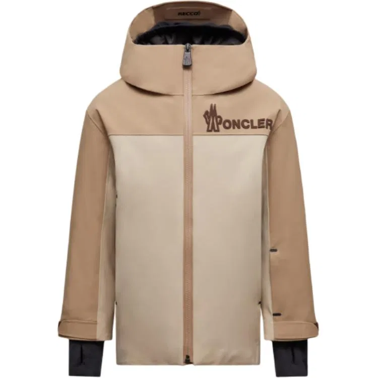 Утепленная куртка Moriond Hooded Ski Jacket Kids' Moncler Grenoble, Light Umber