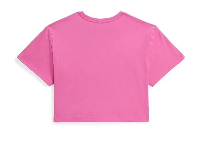 Футболка с принтом хлопковая Boxy Tee Polo Ralph Lauren Kids, Signal Yellow — фото 2