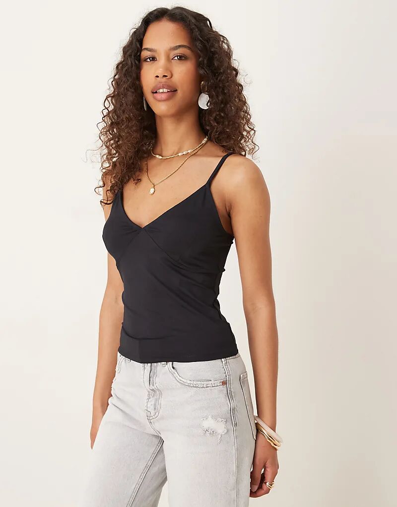 

Топ на бретелях из полиамида ASOS DESIGN черного цвета