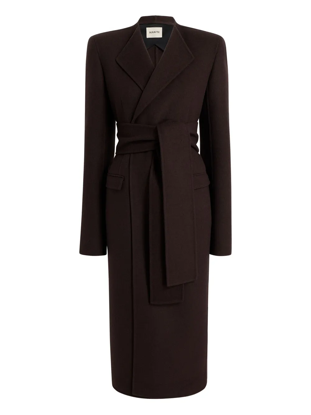 

Пальто с запахом Khaite, коричневый