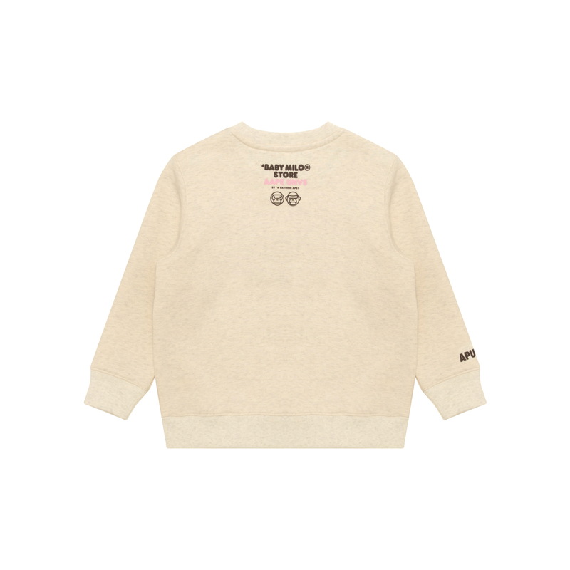 Aape Детская толстовка BABY MILO STORE от A BATHING APE, осень/зима 2025, цвет экрю, для детей от 3 до 7 лет — фото 3