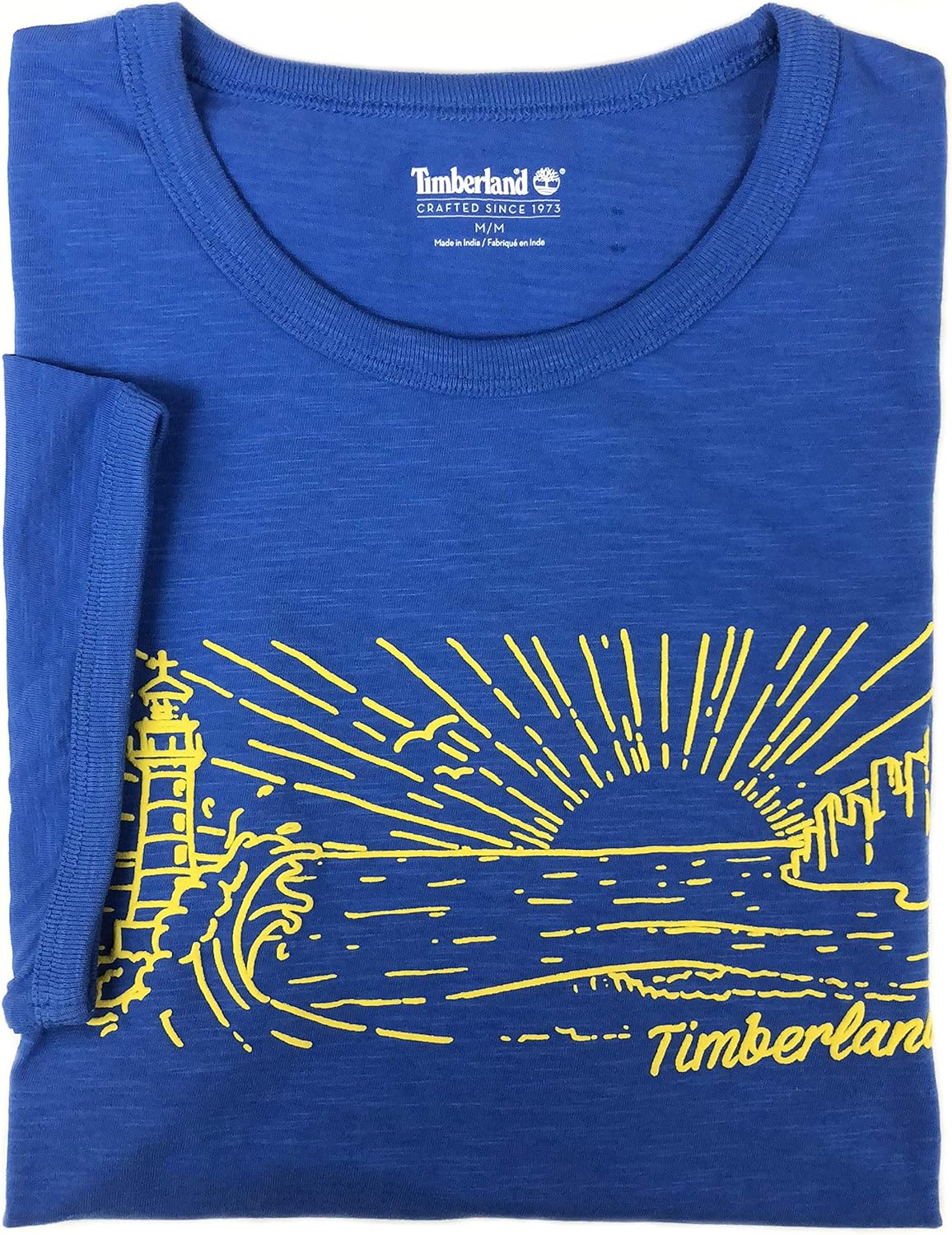 

Мужская футболка Timberland с коротким рукавом и принтом маяка, Bright Blue, Синий, Мужская футболка Timberland с коротким рукавом и принтом маяка, Bright Blue