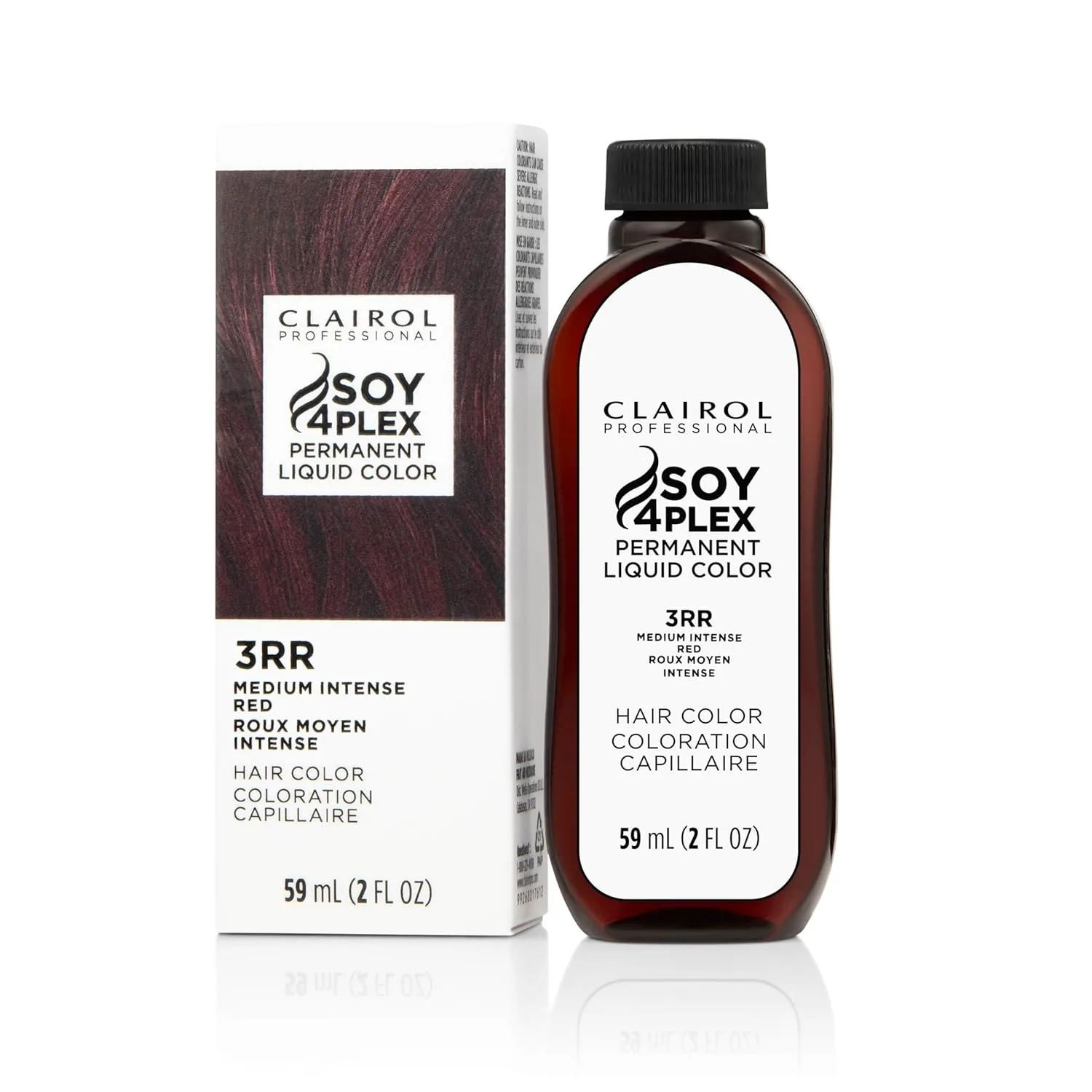 Стойкая краска для волос Clairol Professional Liquicolor от средне-коричневого до рыжевато-фиолетово-коричневого цвета со 100% закрашиванием седины | Упаковка может отличаться, 3rr Mediumium Intense Red