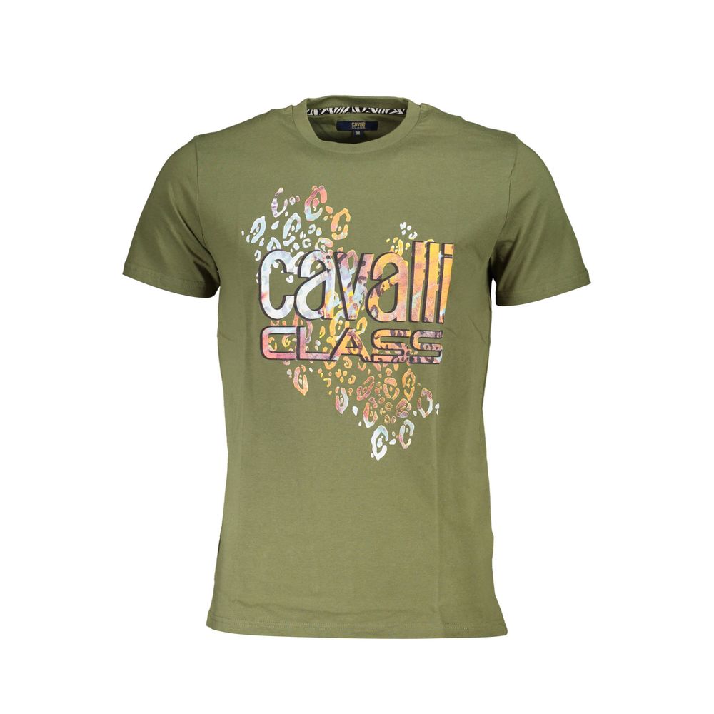 

Зеленая хлопковая футболка cavalli CLASS