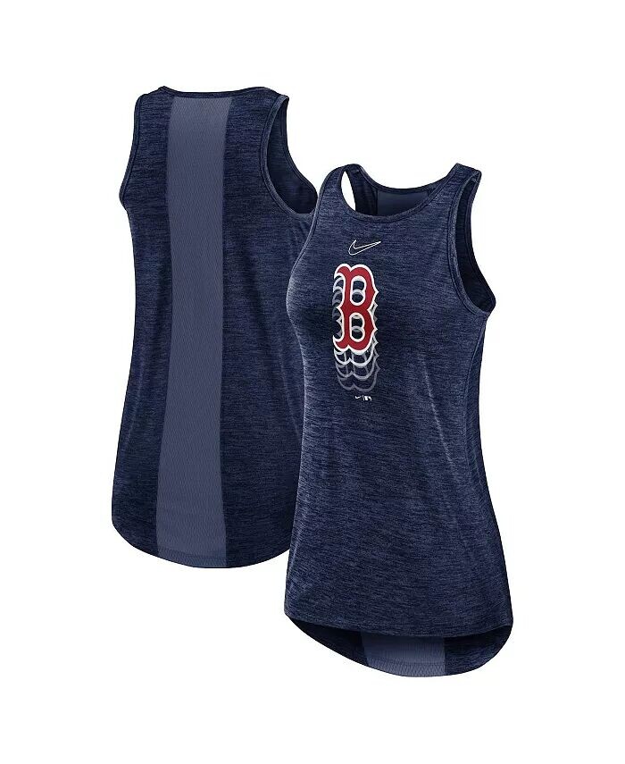 

Женская темно-синяя майка Boston Red Sox с логотипом Fade и высоким воротником Nike