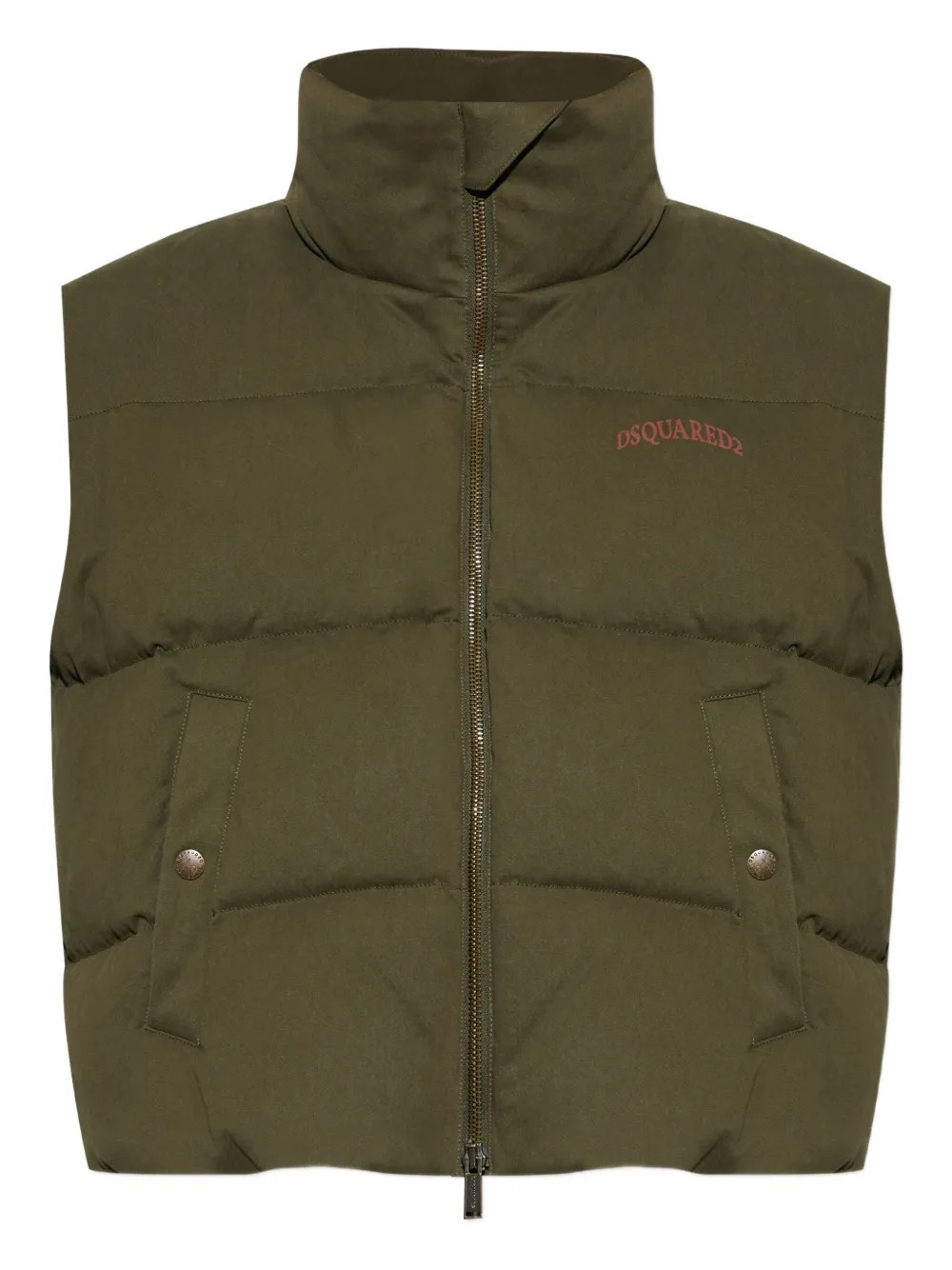 

Стеганый жилет с логотипом DSQUARED2, зеленый