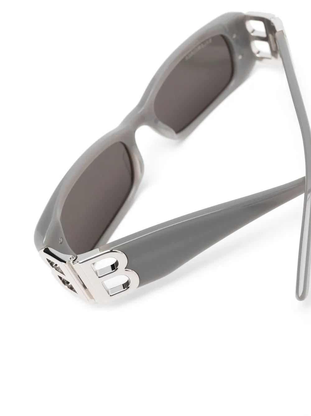 Солнцезащитные очки в прямоугольной оправе с логотипом Balenciaga Eyewear, серый — фото 3