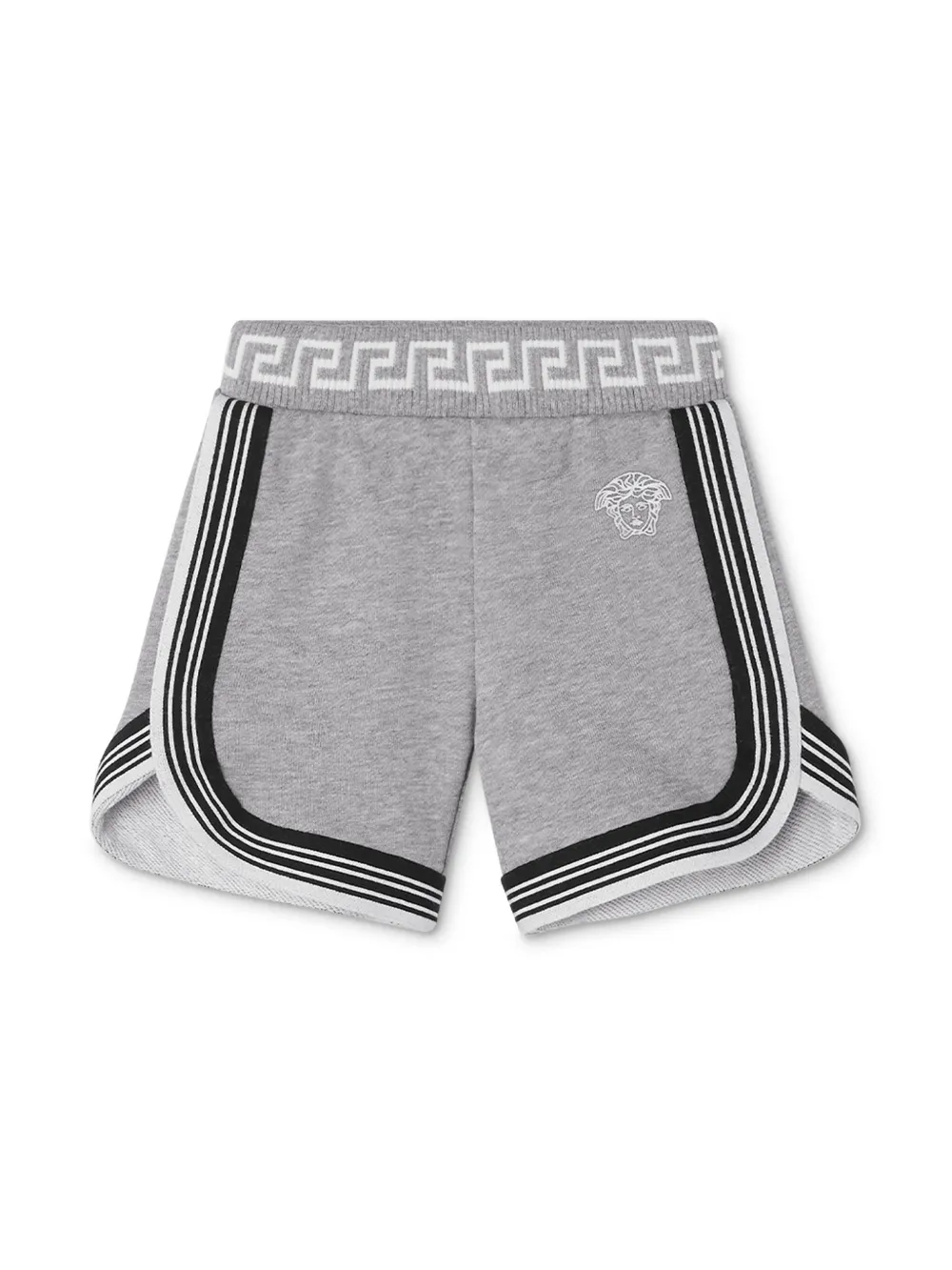 

Шорты с принтом Greca Versace Kids, серый