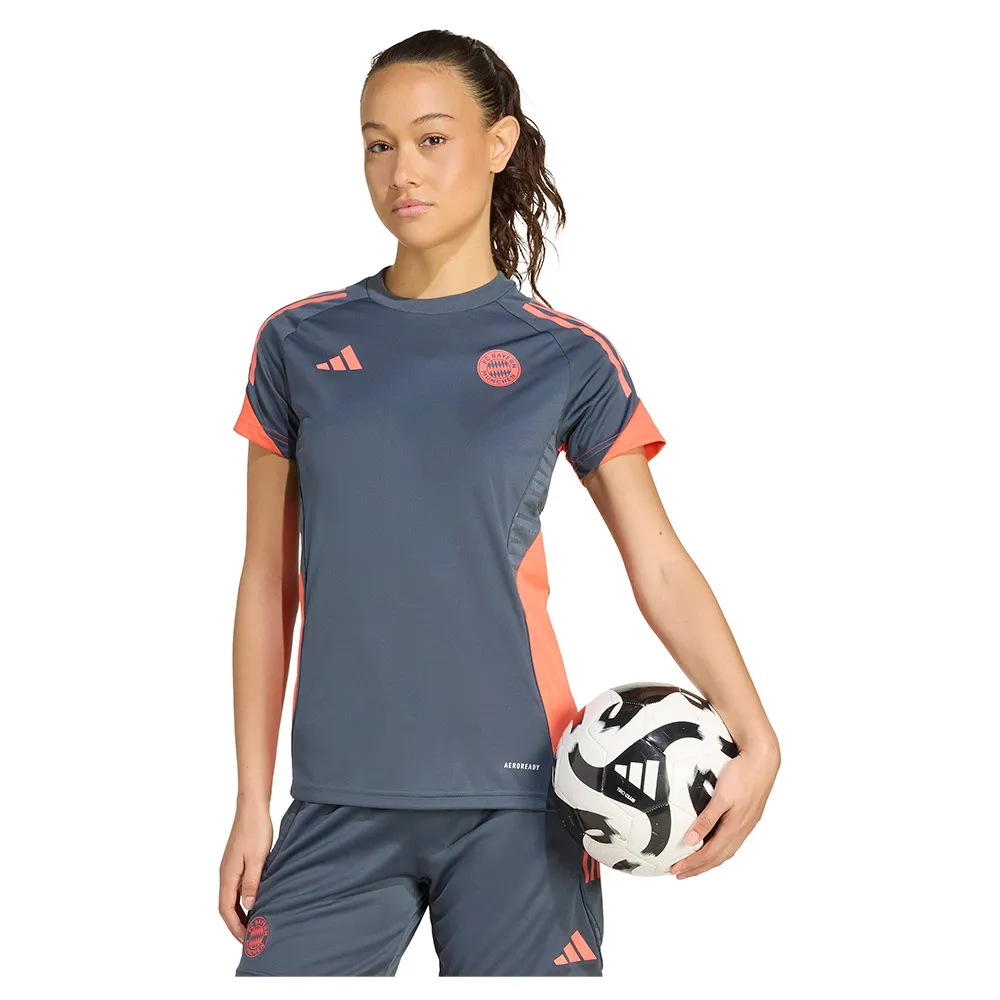 

Футболка с коротким рукавом adidas FC Bayern Tiro 25/26 Competition training Woman, серый
