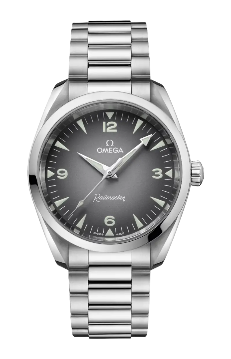 

Seamaster railmaster 38 мм, сталь на стали - 235.10.38.20.06.001 OMEGA