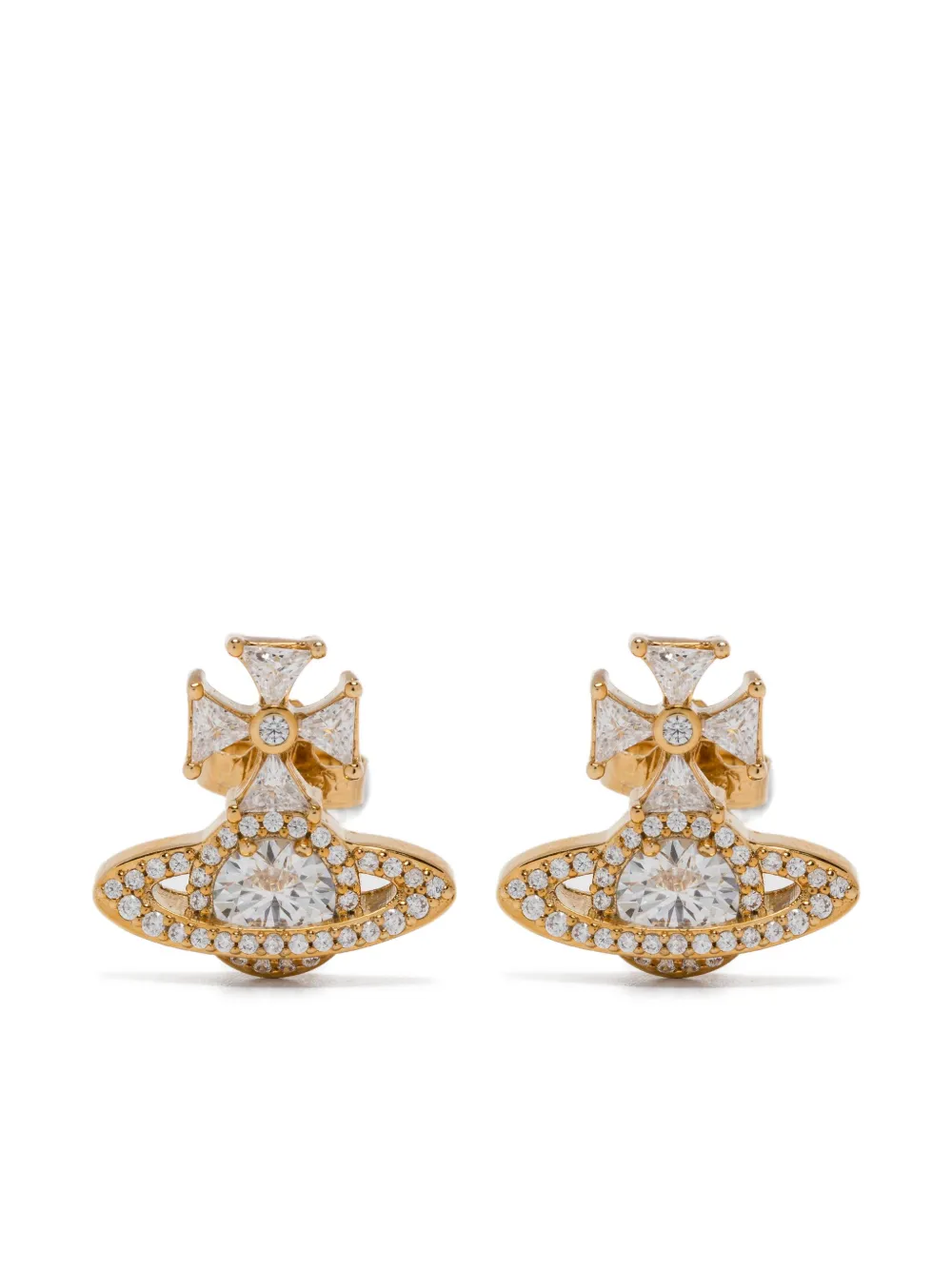 

Серьги Orb Cross с цирконами Vivienne Westwood, золотой