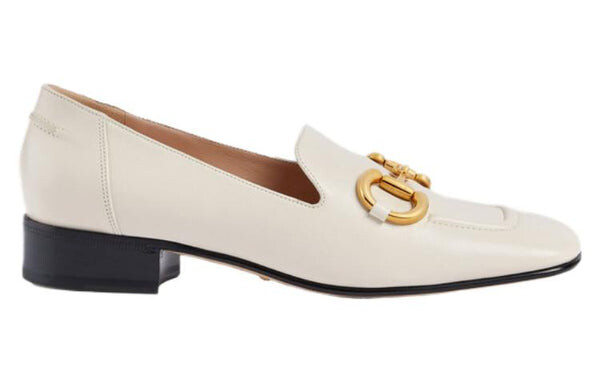 Кроссовки loafer with horsebit 'white' Gucci, белый — фото 2