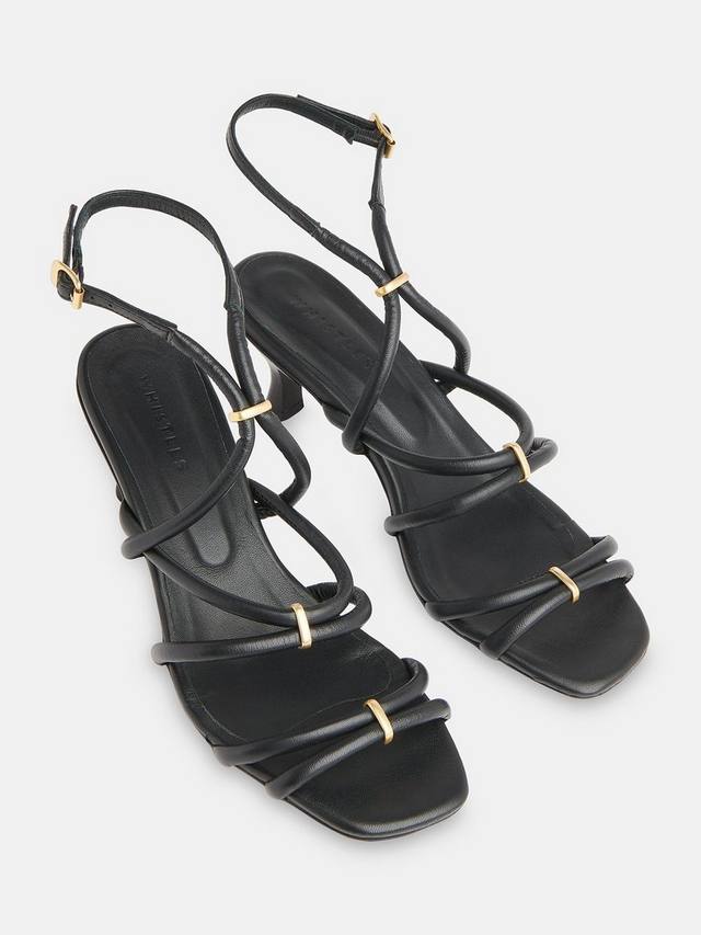 Niomie босоножки-лодочки на тонком каблуке с ремешками Whistles, Black — фото 2