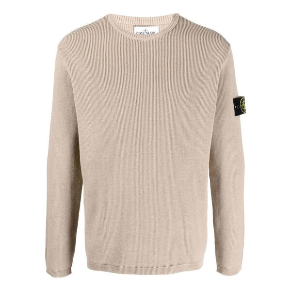 

Свитер logo patch knitted jumper 'tan' Stone Island, бежевый