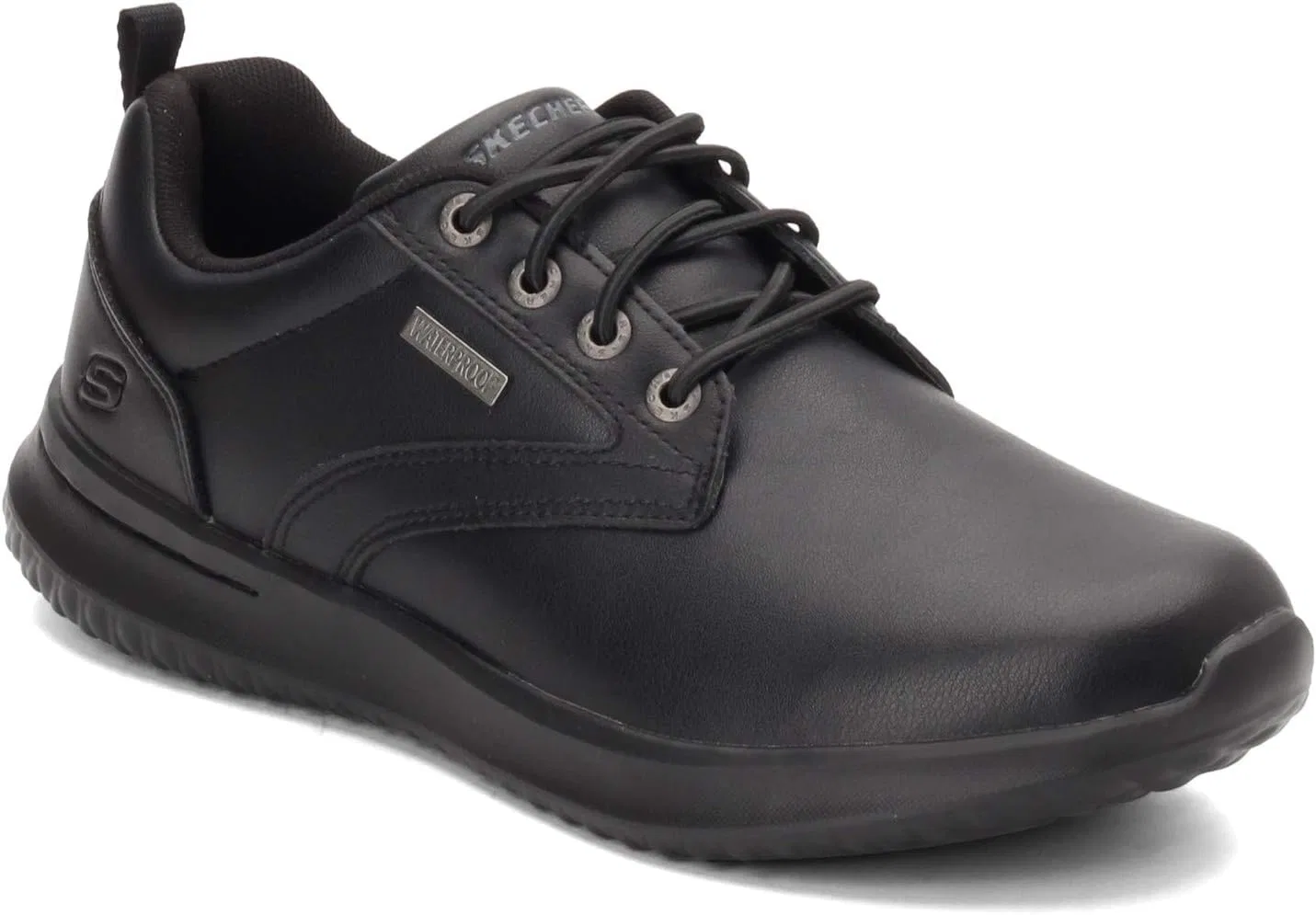 Кроссовки Skechers Men's Delson-Antigo-65693 Oxfords, 39.5 EU, Black Leather 2 — фото 2