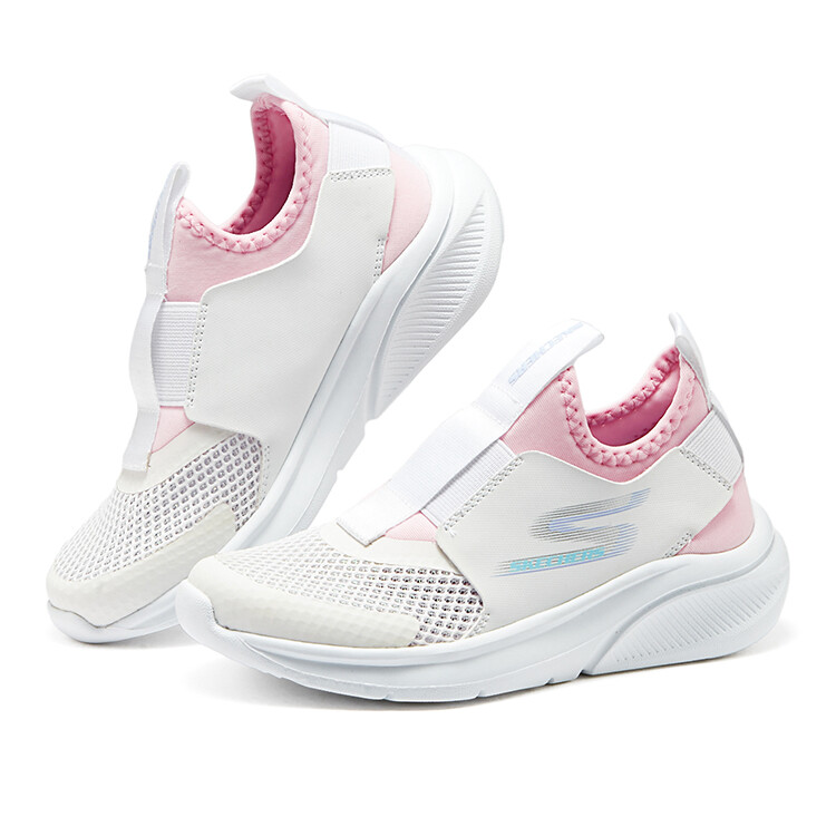 Кроссовки Skechers Girls Kids Lifestyle Shoes Kids Mid-top White/pink, белый — фото 3
