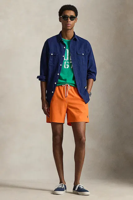 Плавательные шорты гладкие Polo Ralph Lauren, оранжевый — фото 3