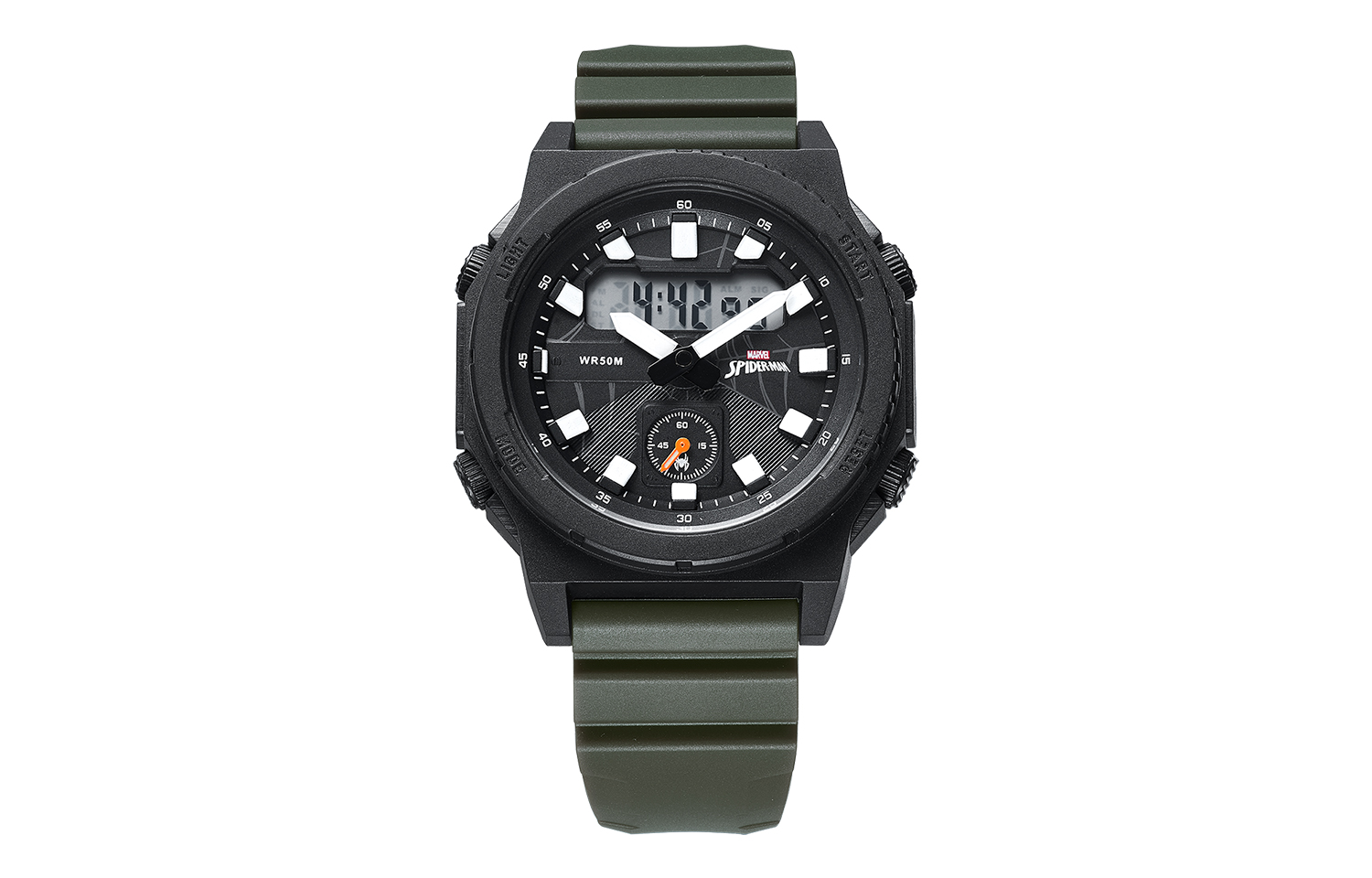 

MARVEL Часы Hero Collection Spider-Man Collaboration Electronic Movement Watch Men's Watch Black Dial
