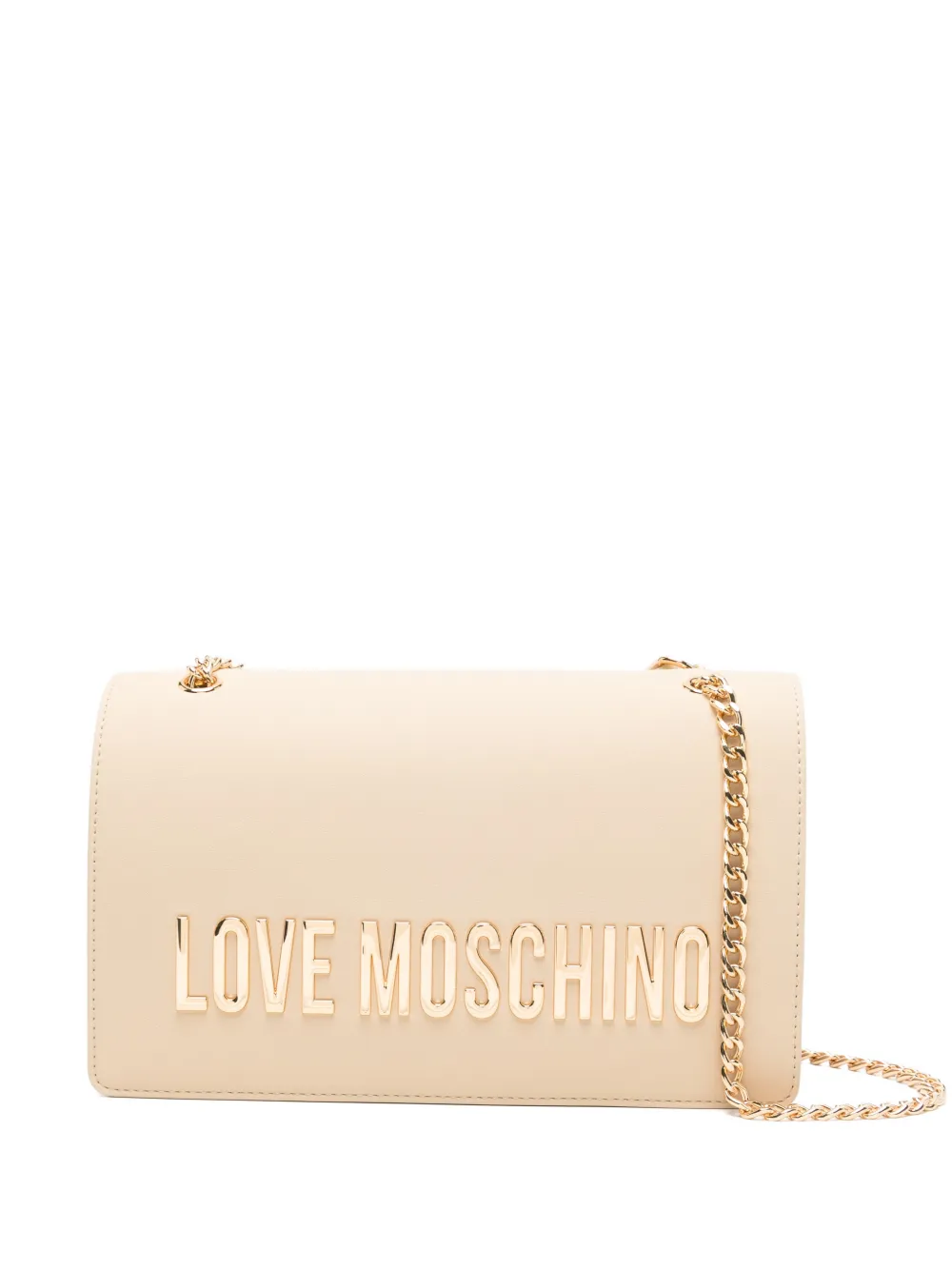 

Плечевая сумка с логотипом Love Moschino, бежевый