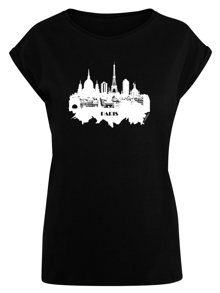 

F4NT4STIC Футболка с коротким рукавом «Парижский горизонт» черного цвета, Черный, F4NT4STIC Футболка с коротким рукавом «Парижский горизонт» черного цвета