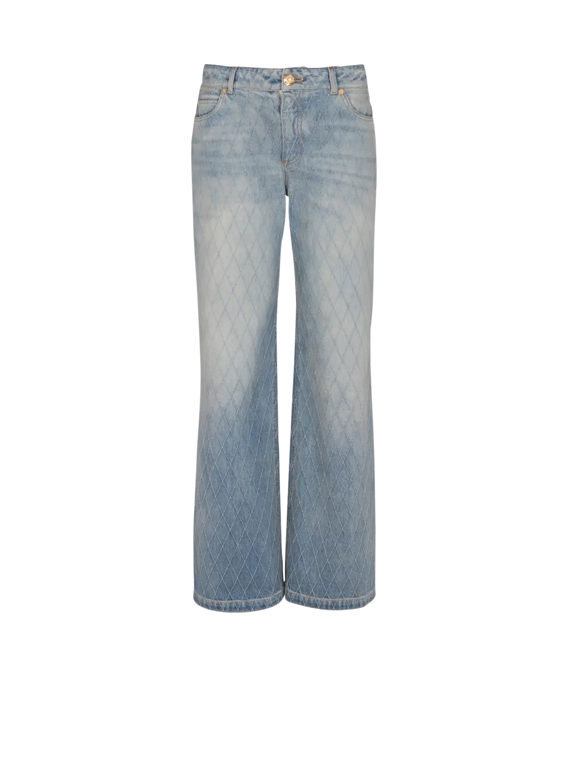 

Прямые джинсы из денима Diamond Balmain, синий