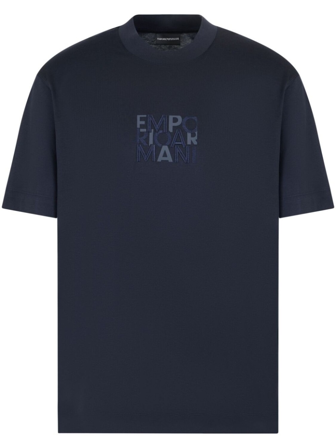 

Emporio Armani футболка с тисненым логотипом, синий