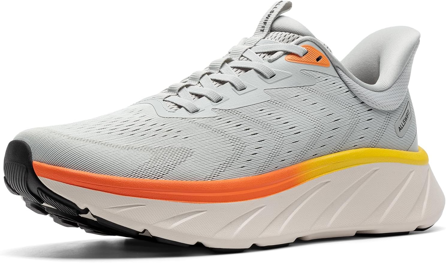 

Мужские кроссовки без шнурков для ходьбы и бега, устойчивые, для тенниса, с противоскользящей подошвой, удобные для тренировок, спортзала, дышащие, легкие, активные, модные Allswifit, серый