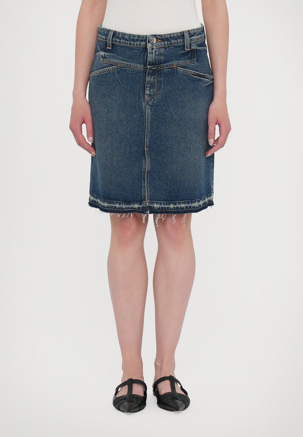 

Джинсовая юбка STOVER SKIRT - Mini skirt CLOSED, синий