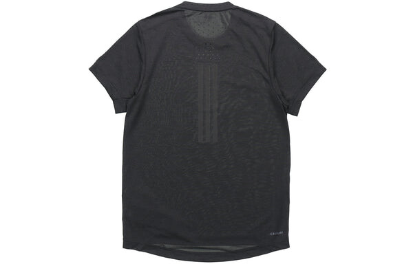 Футболка men's running sports short sleeve black t-shirt Adidas, черный — фото 2
