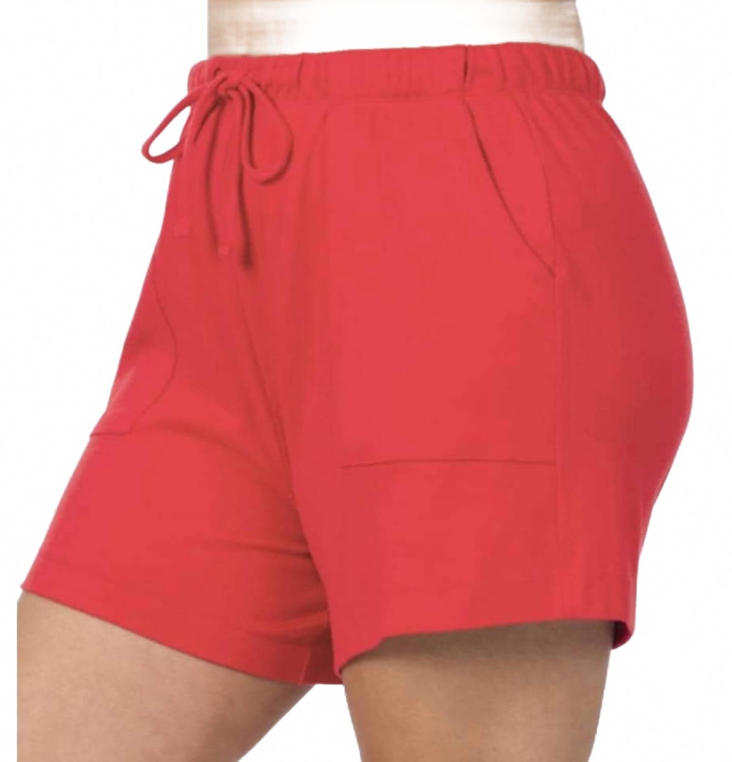 

ZENANA Хлопковые шорты красного цвета