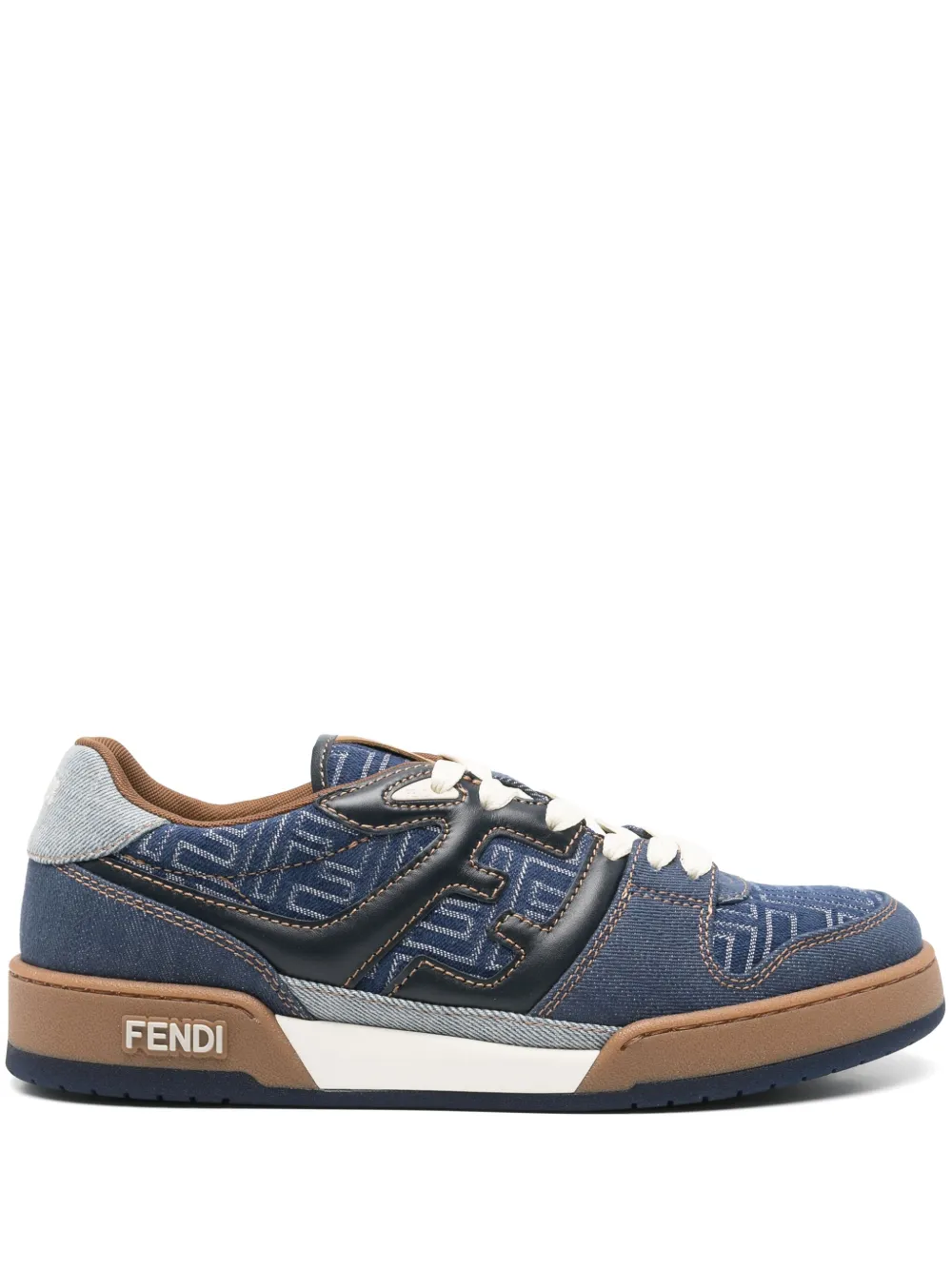 

Кожаные кроссовки FENDI, синий