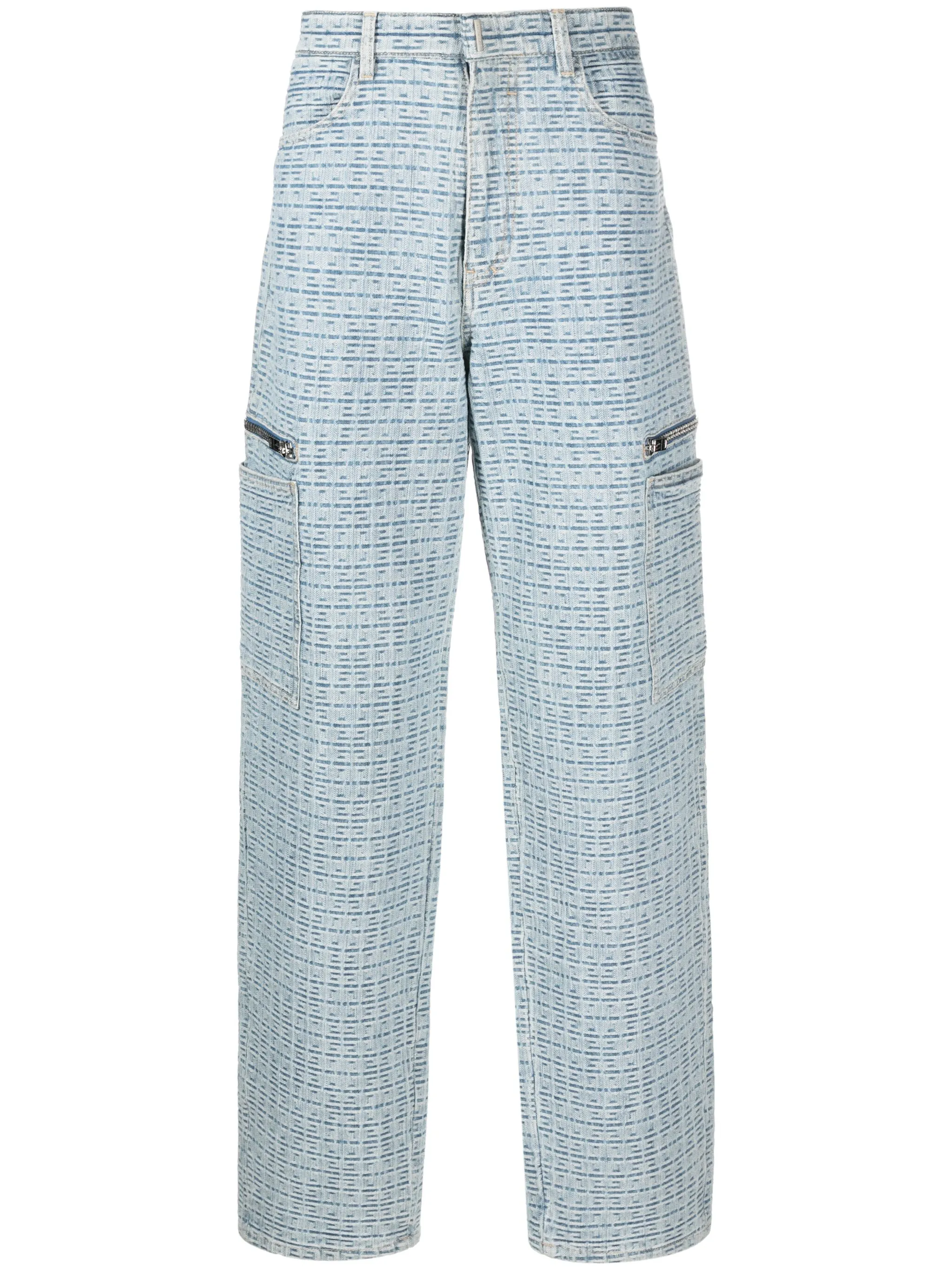 

Широкие джинсы с тисненый логотипом 4G Givenchy, синий