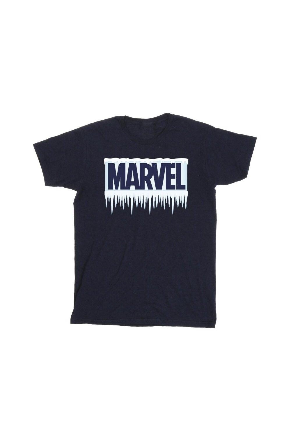 

Футболка с логотипом Icicle Marvel, темно-синий