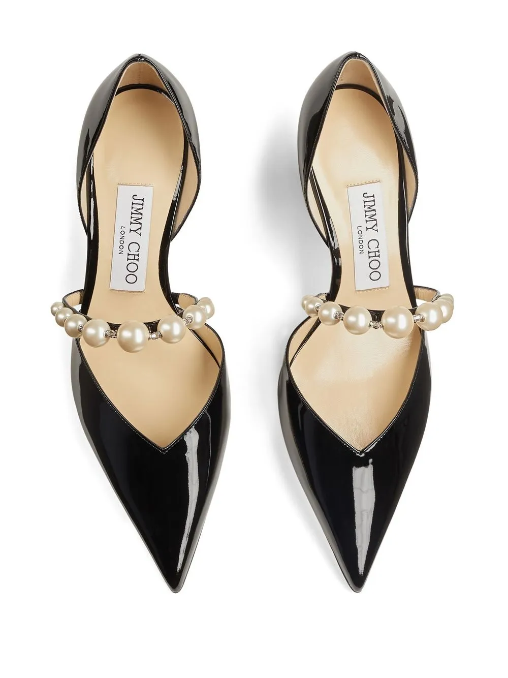 Туфли Aurelie 65 с искусственным жемчугом JIMMY CHOO, черный — фото 4
