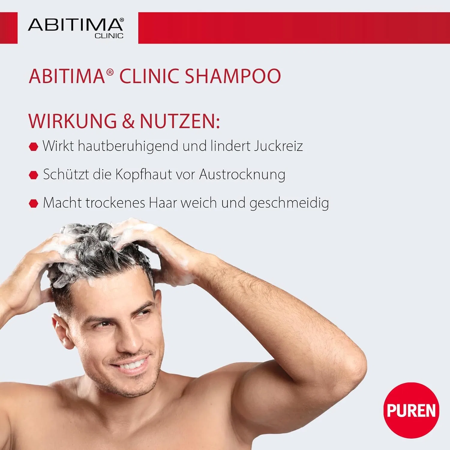 Шампунь CLINIC для сухой и зудящей кожи головы Abitima, 2 X 200 Ml — фото 3