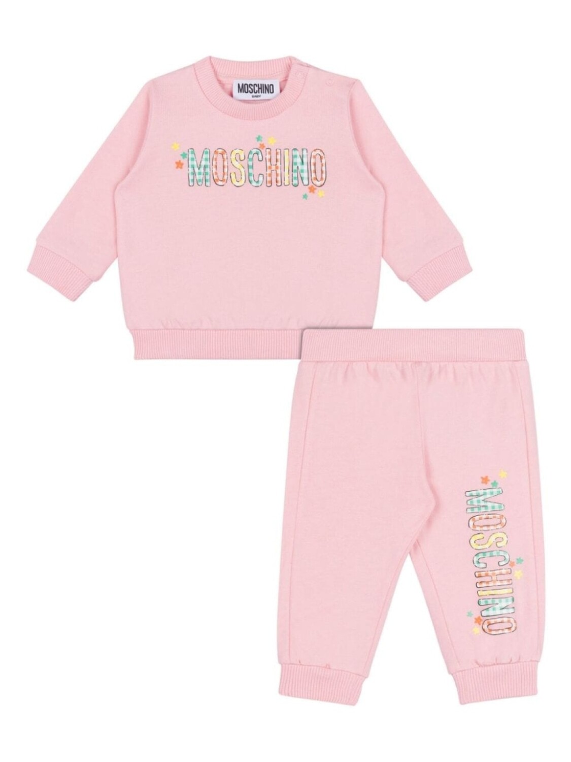 

Moschino Kids комплект спортивного костюма с монограммой, розовый