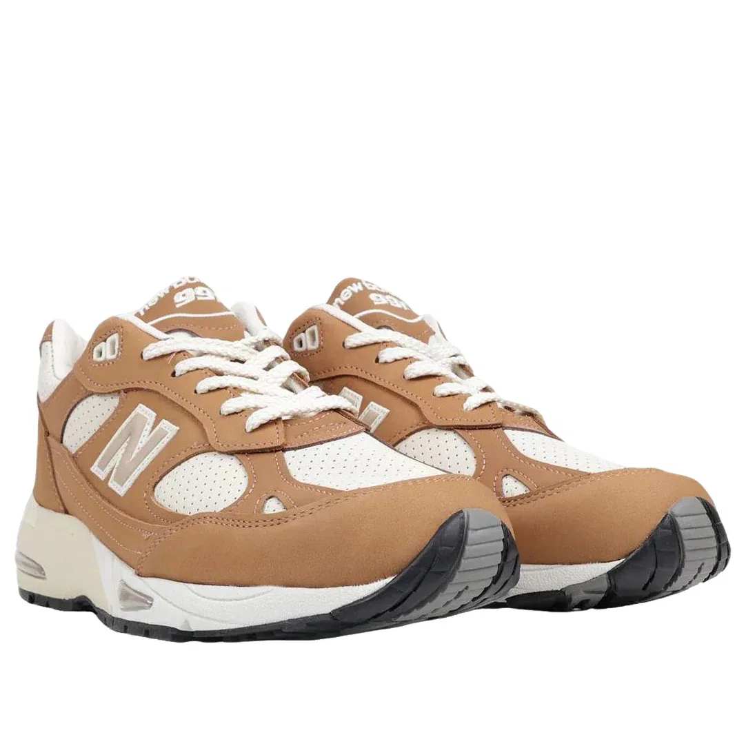 Кроссовки New Balance 991v1 Made in UK 'Chipmunk Birch' M991TW1, коричневый — фото 2