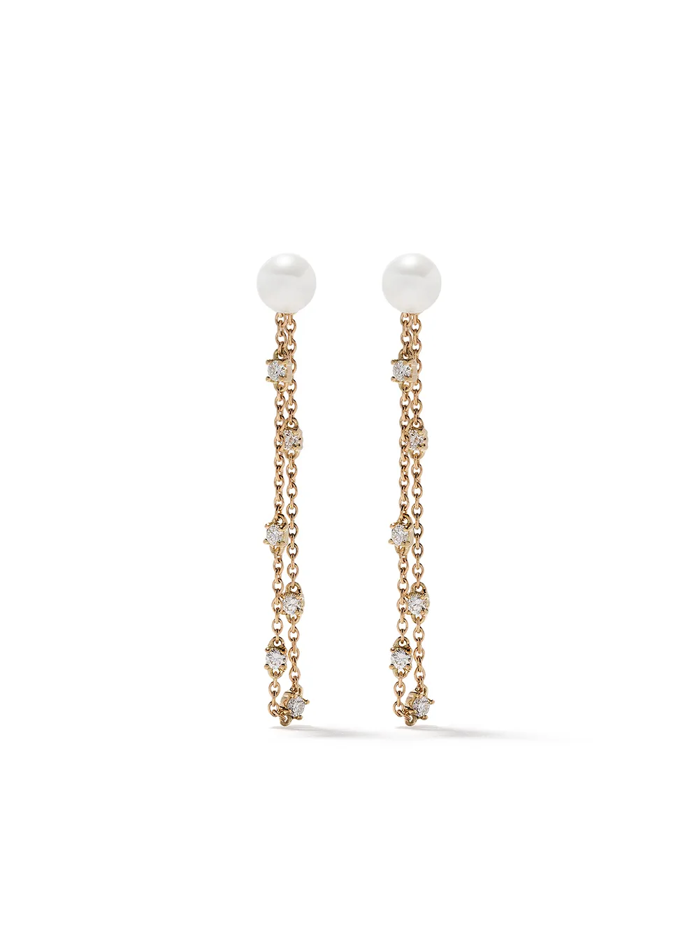 

Серьги Trend из желтого золота с бриллиантами и жемчугом Yoko London, золотой
