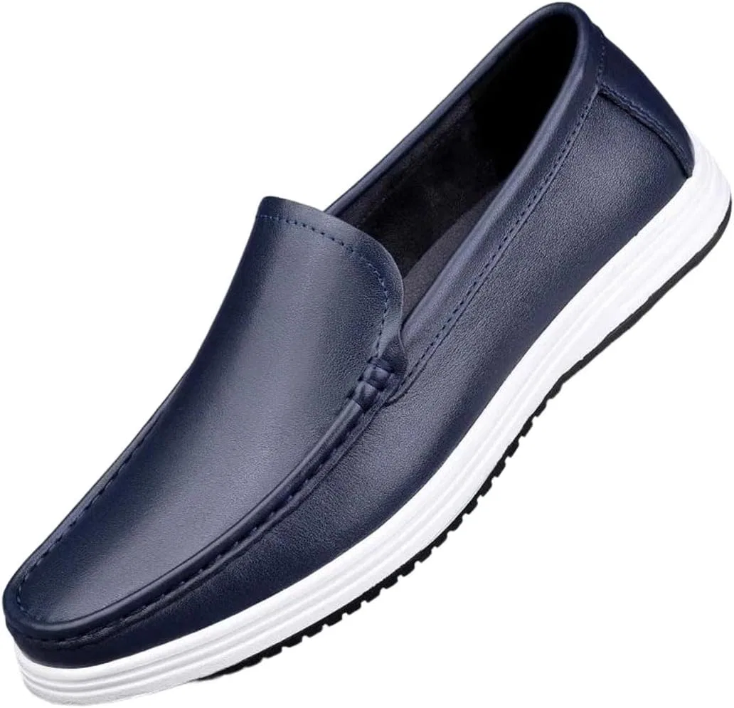 Мокасины кожаные Casual Loafers, синий