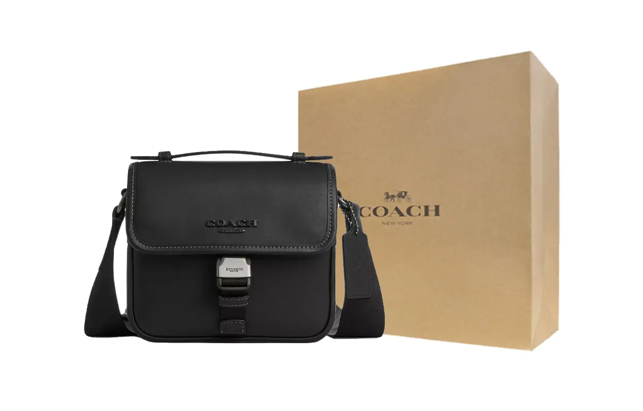 

Coach Сумка через плечо RACER из телячьей кожи, маленькая, мужская, черная