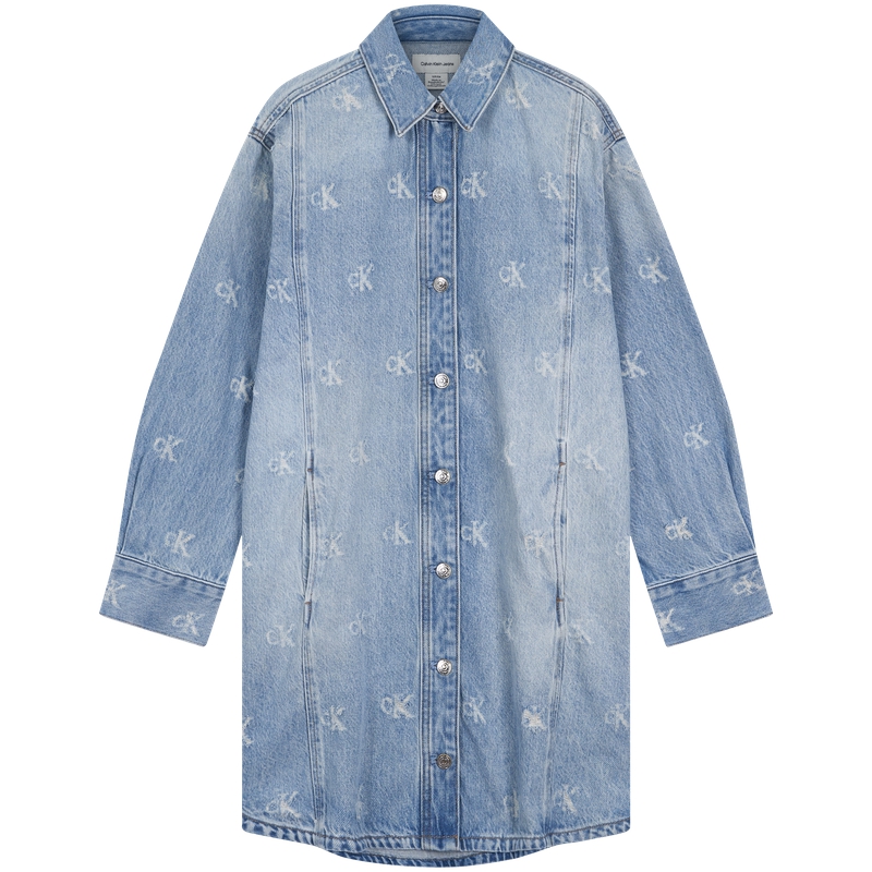 

Женское платье с длинными рукавами Calvin Klein, светло-голубой