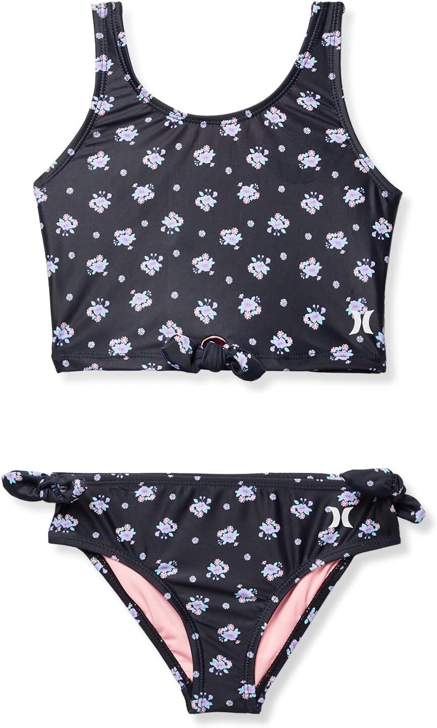 

Купальник Hurley Kids Crop Tankini Two-Piece Swim Set, черный