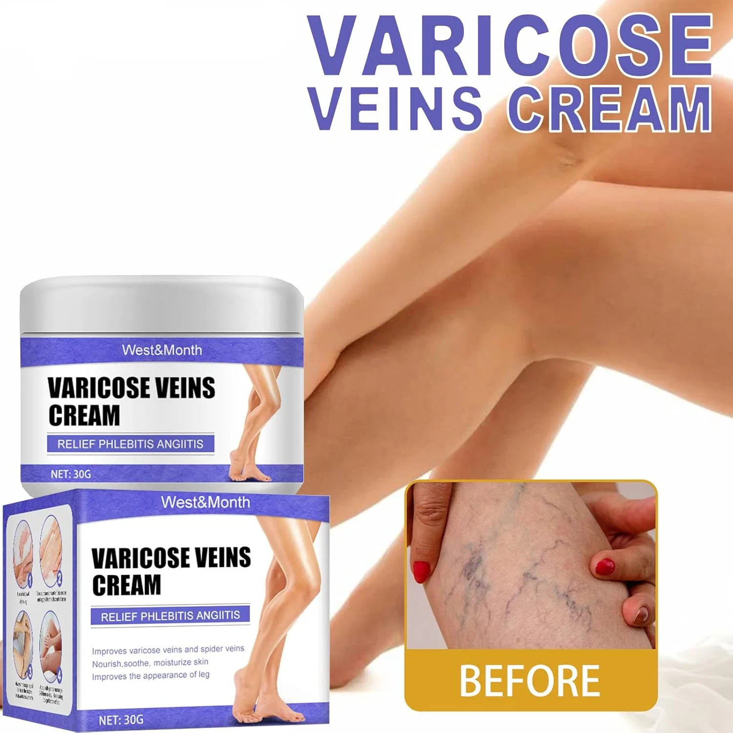 Крем для лица Sovtay — Для вен Vein Care Fading Cream , 3 Pieces, 30 г — фото 2