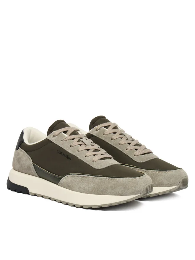 Calvin Klein Низкие кроссовки на шнуровке Repreve Mix HM0HM01714, зеленые — фото 2