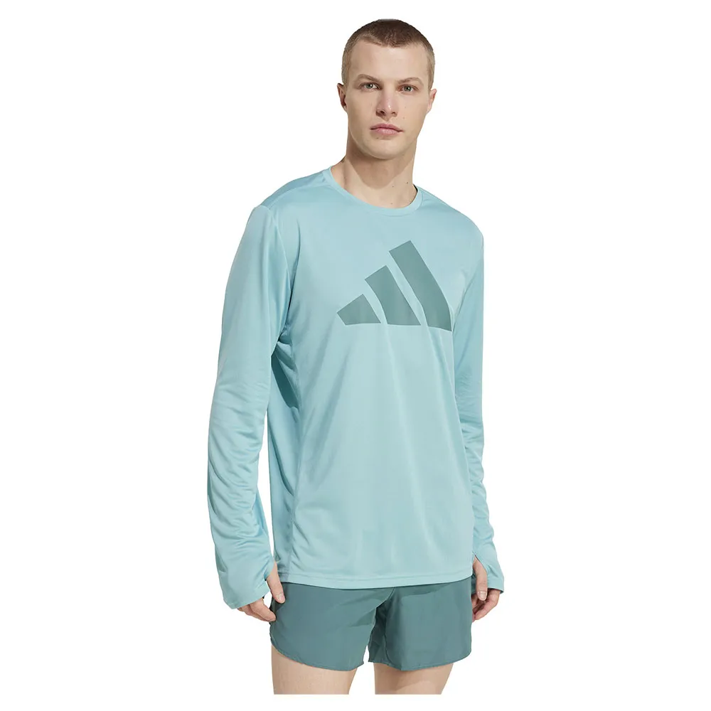 

Лонгслив adidas Run It, синий