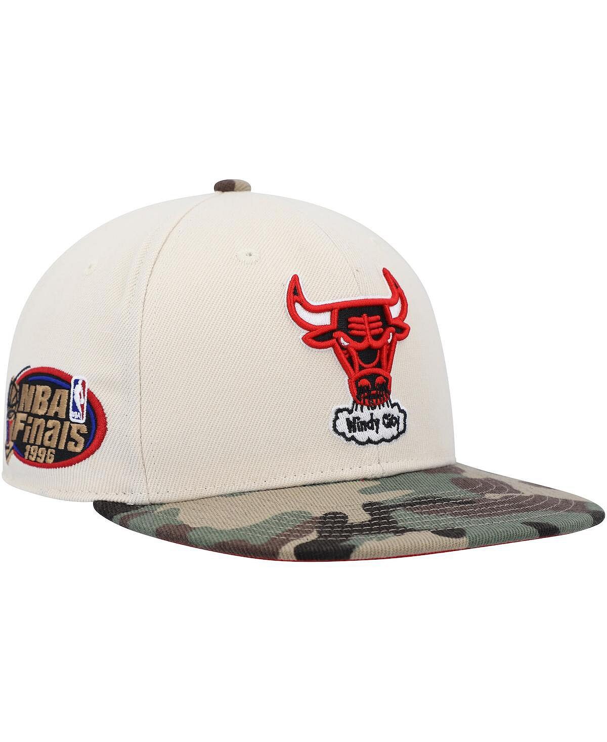 

Мужская кремовая камуфляжная кепка Chicago Bulls Hardwood Classics 1996 NBA Finals Off белая камуфляжная облегающая шляпа Mitchell & Ness