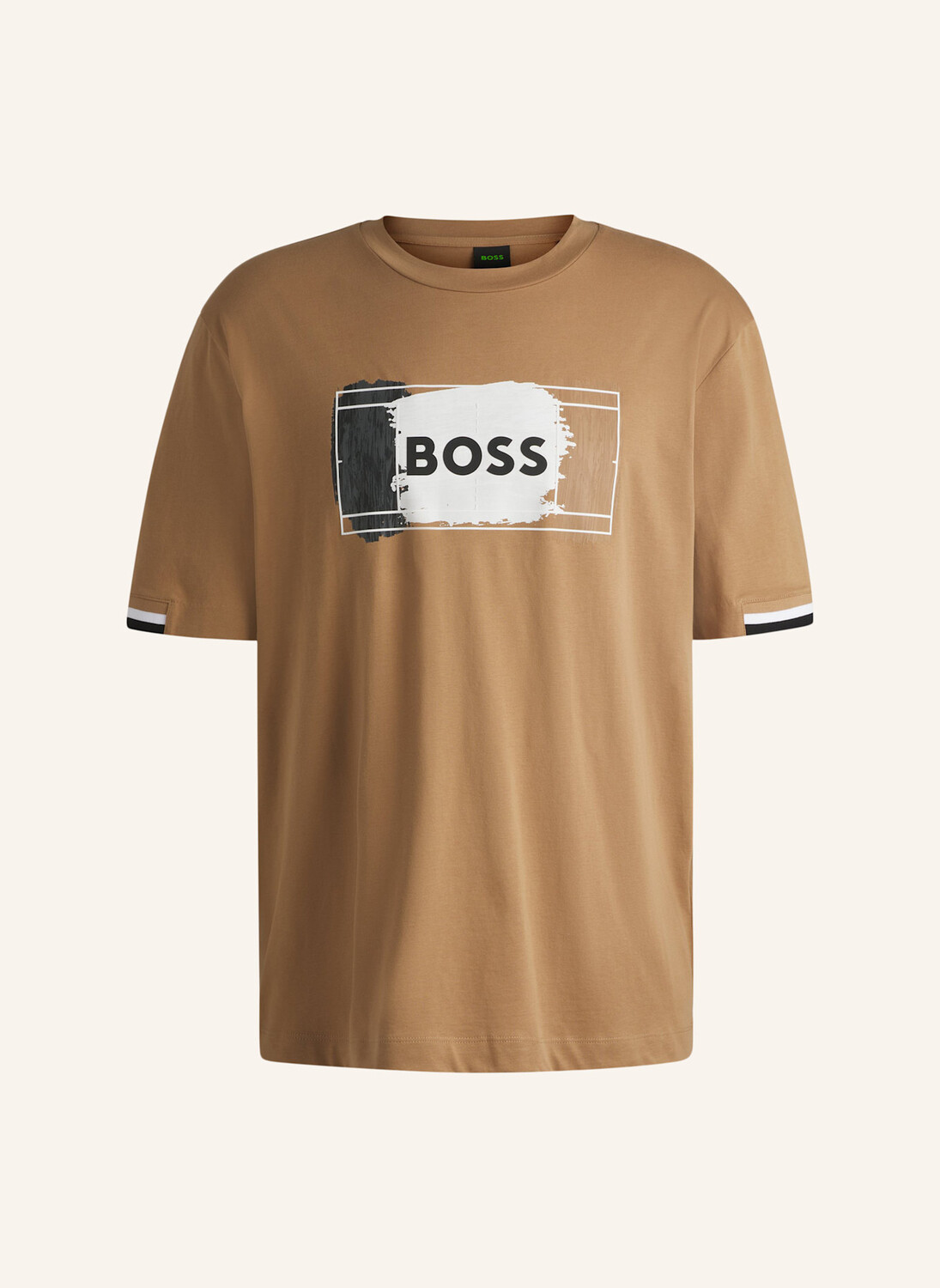 

Футболка tee open стандартного кроя BOSS, бежевый