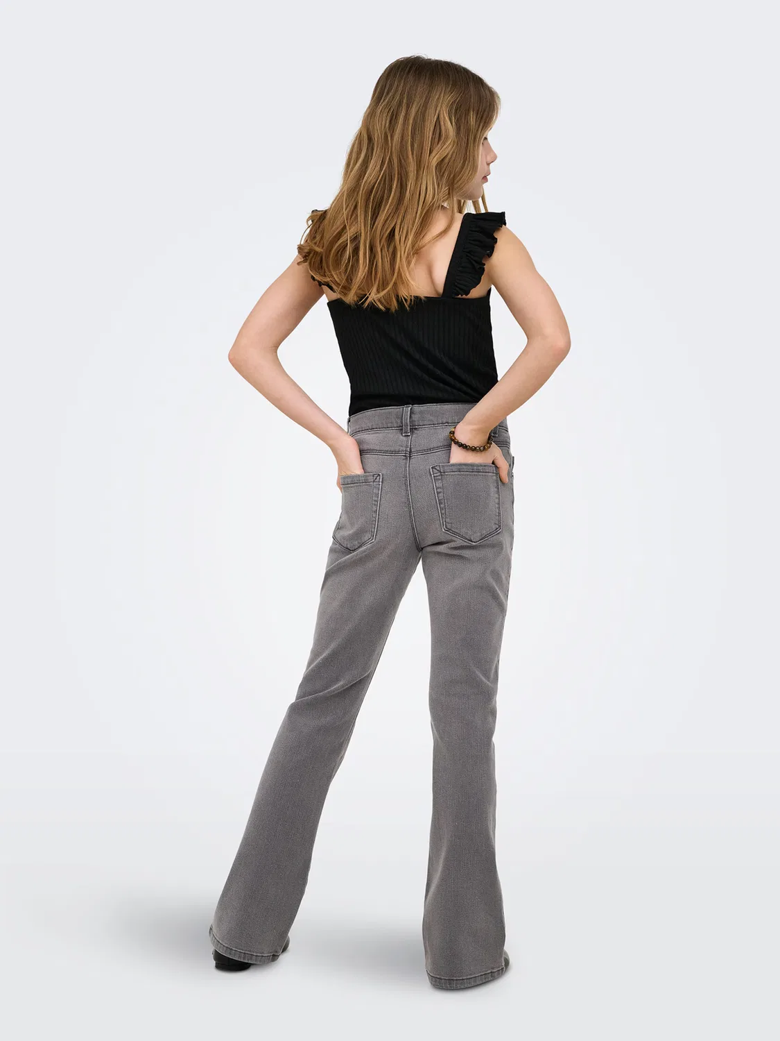 Расклешенные джинсы 'KOGBlair' Only Girls, Grey Denim — фото 4